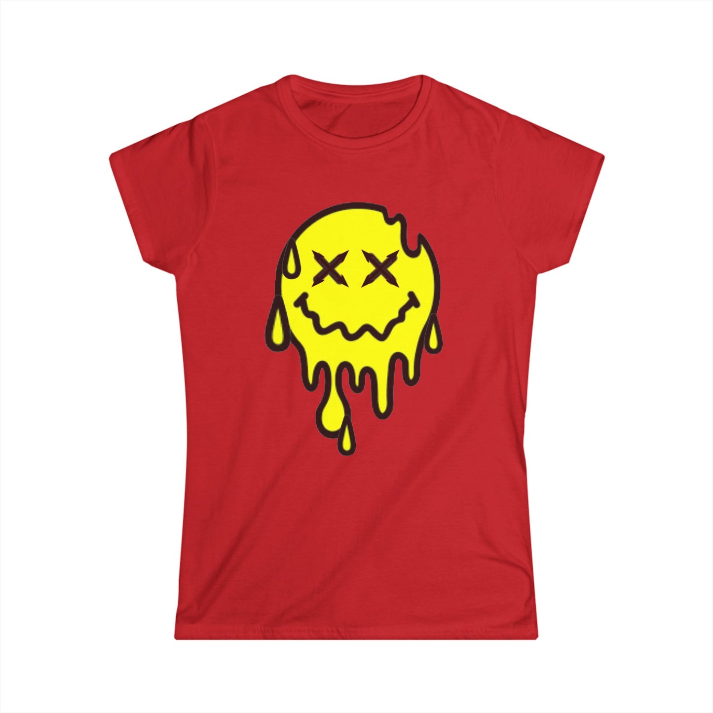 Drippy smiley Women's Softstyle Tee